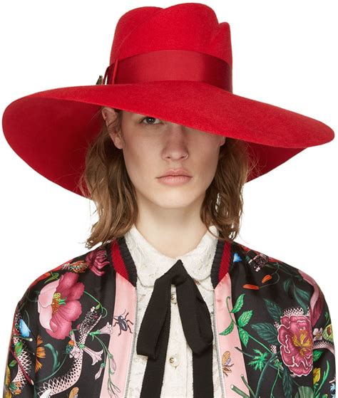 gucci red cape|gucci fedora hats women's.